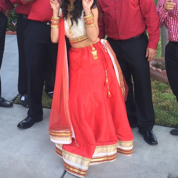 Other - Red and white lehenga